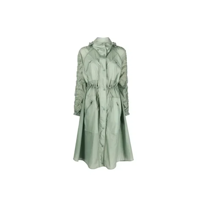 Moncler Army Green Long Sleeves Coat