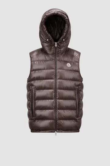 Moncler Barant Hood Dark Brown Vest