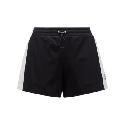 Moncler Logo Patch Drawstring Jersey Shorts