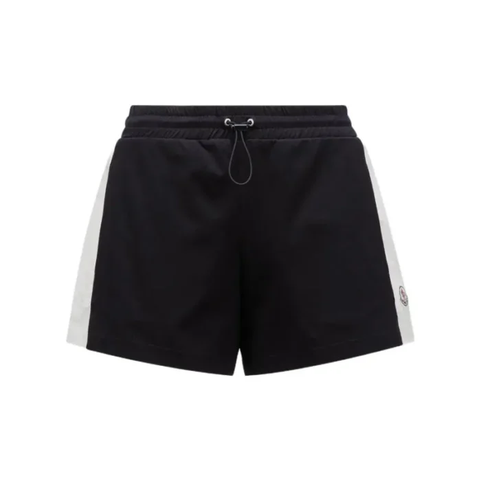 Moncler Logo Patch Drawstring Jersey Shorts