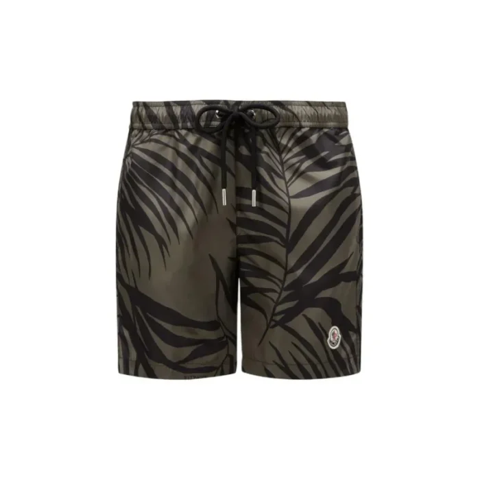 Moncler Printed Swim Shorts Green/Black