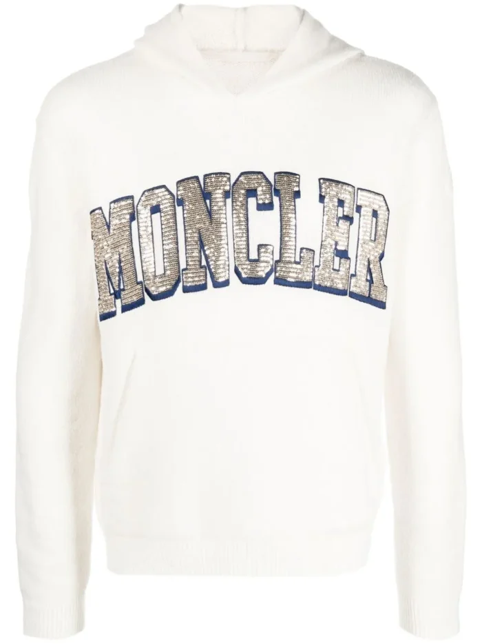 Moncler Sequin Logo Hoodie