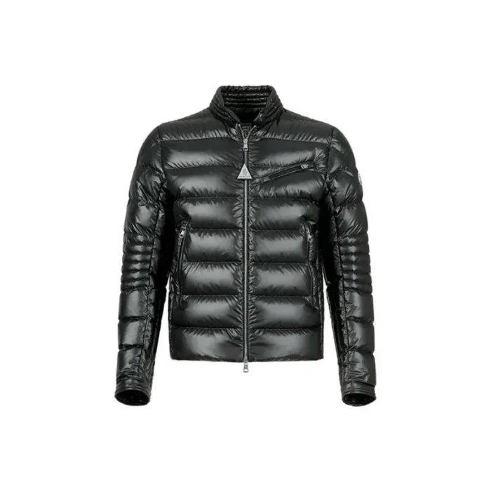 Moncler Zip-Up Men Black Jacket