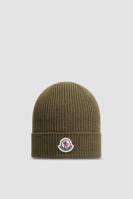 Olive Green Moncler Beanie