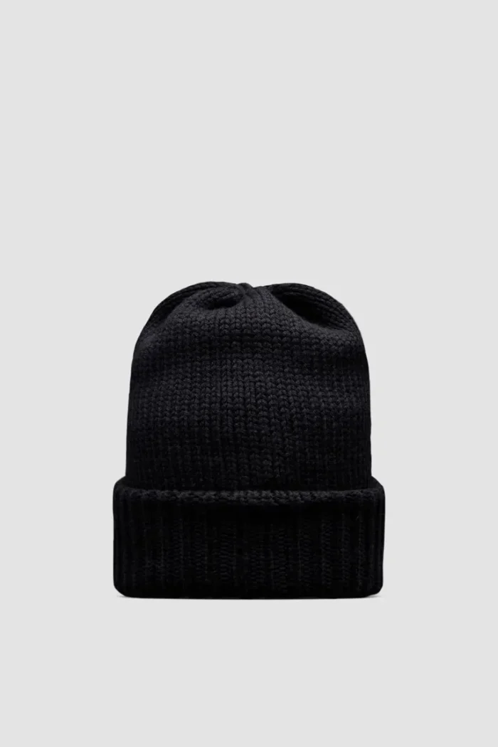 Moncler Wool Beanie Black Beanie